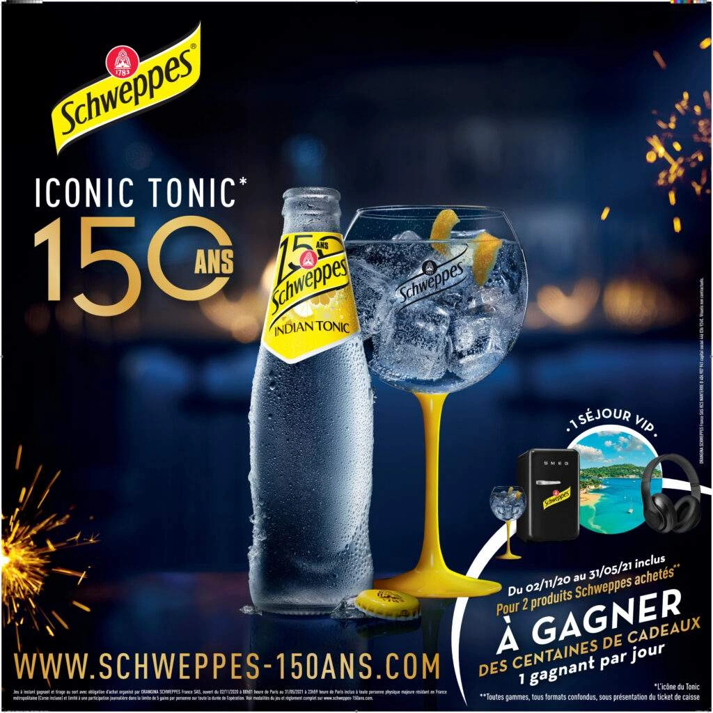 Le fameux Indian Tonic de Schweppes célèbre ses 150 ans en beauté